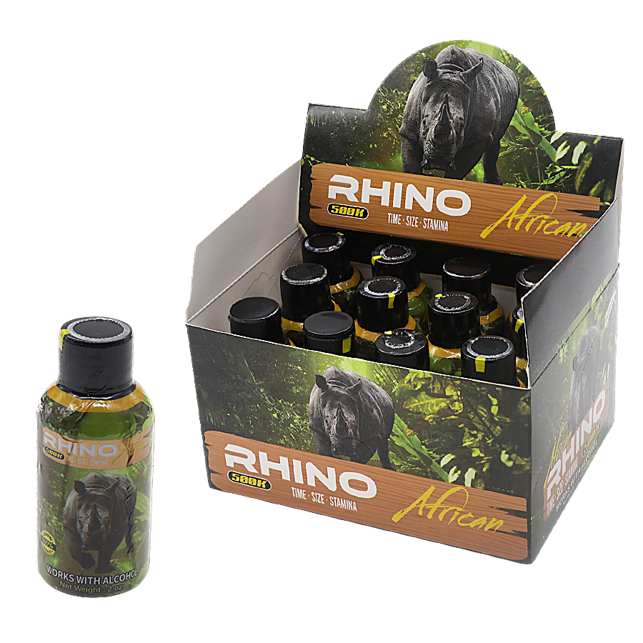 African Rhino 500K Liquid Shots | 2oz | 12 Count Display product image